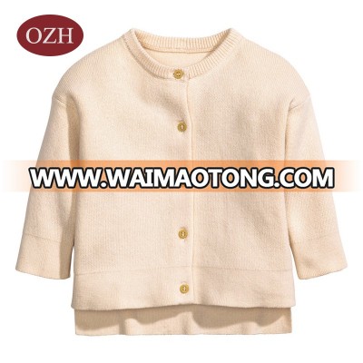 Round Neck Long Sleeve Boy Cardigan Sweater