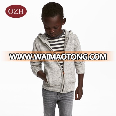 Hooded Knit Boys Kid Cardigan Sweater